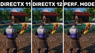 Fortnite Chapter 4 Season 4  DirectX 11 vs DirectX 12 vs Performance Mode  FPS Boost [upl. by Sarge]