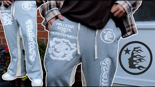 HELLSTAR Grey Flared Sweatpants Review  TRY ON [upl. by Adnohr40]