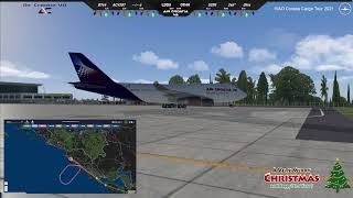 XPlane 11 flight LDDU  OMDB  mSparks B747 on IVAO Croatia Cargo 2021 [upl. by Tad]