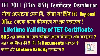 TET 2011 Certificate Distribution ।। Lifetime Validity of TET Certificate [upl. by Haidadej]