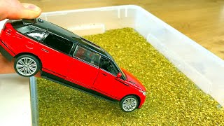 Diecast Cars Sliding and Falling Into The Spicy Water [upl. by Post]