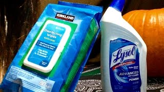 Lysol Advanced Toilet Bowl Cleaner amp Kirkland Disinfecting Wipes Review Info Soft Spoken ASMR [upl. by Aleda239]