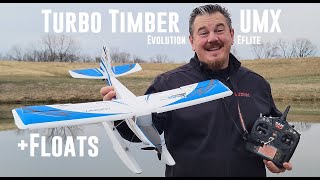 Eflite  Turbo Timber Evolution  UMX  Float Flight amp Installation  Thanksgiving Pond Update [upl. by Constantino]