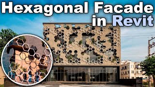 Hexagonal Facade in Revit Tutorial [upl. by Selemas864]