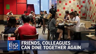 Friends colleagues can dine together again as Covid19 rules ease  THE BIG STORY [upl. by Aisad]