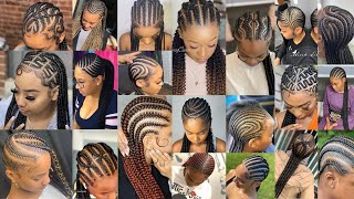 Top Best🔥😍Most Creative Cornrow Hairstyles 4 Black Ladies Latest All Back Braiding Hairstyles Ideas [upl. by Htes160]