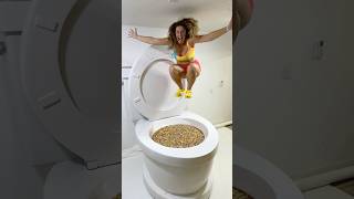 GOING UNDER and JUMPING HIGH in the Worlds Largest Toilet Filled with FROOT LOOPS shorts [upl. by Beare89]