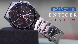 CASIO  ENTICER MEN MTP1374D1AVDF  A832  REVIEW [upl. by Larkins]