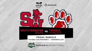 BOYS BB DIV District Final  South Webster vs Trimble [upl. by Ainel]