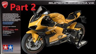 【part2】TAMIYA 112 DUCATI SUPER LEGGERA V4 [upl. by Harragan]