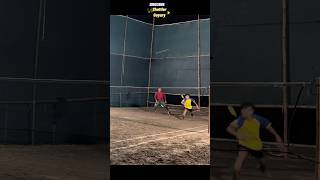 Confusion Outdoor Badminton Doubles Match match shortsfeed badminton [upl. by Eberly]