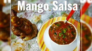 Mango Salsa Recipedelicious yummyyy Mango recipe [upl. by Arytahs]