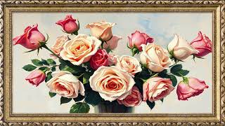 TV Art Screensaver Framed Flower Vases Paintings 2 Hours of Relaxing 4K TV Wallpapers [upl. by Eenitsed534]