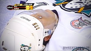 quotOff The Floor On The Boardquot  Scott Stevens  Paul Kariya  Stanley Cup Final 2003 HD [upl. by Pavlov]