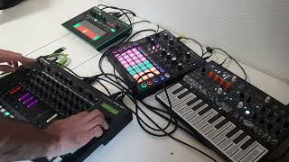 Hard Techno Live Dawless Jam  Arturia Microfreak  TR8S  TB3  Novation Circuit [upl. by Seyah]