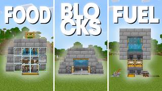 3 MUSTHAVE Farms in Minecraft Bedrock 121 [upl. by Arhna]