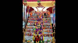 Navarathri kolu in our village Shrithara Nangai Amman temple vilakku poojai at kali kudil [upl. by Aulea]