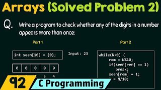 Arrays in C Solved Problem 2 [upl. by Irafat]