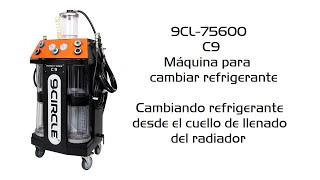 Maquina para cambio de refrigerante cambiando refrigerante desde el radiador [upl. by Annekim169]