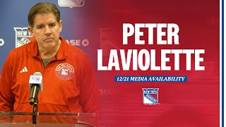 NYR Practice Peter Laviolette Media Availability  December 21 2023 [upl. by Anilra630]