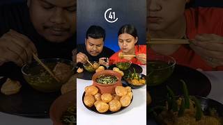 1 Minute Me 5 Spicy Pani Puri Challenge With Chopsticks  Spicy Golgappa Eating Challenge shorts [upl. by Theurich]