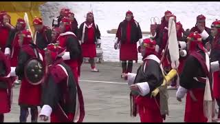 PAZAP DANCE  PUNAKHA DOMCHOE  PAZAP IN PUNAKHA FESTIVAL FESTIVALS IN BHUTAN [upl. by Rochell219]