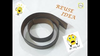 how to reuse waste belt into beautiful diy craft  making beautiful multi purpose craft [upl. by Wilone]