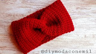 Diadema Turbante tejido a crochet para principiantes paso a paso [upl. by Bartholemy909]