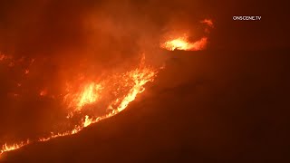 Wildfire burns near Hesperia California [upl. by Suhpesoj88]