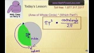 How to Find the Area of a Sector Radians [upl. by Adnilim]