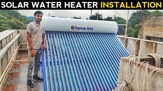 SOLAR WATER HEATER INSTALLATION  Daily Vlog 0760 [upl. by Ylicec522]