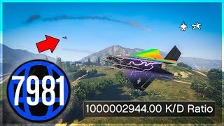 Stealth Trolling Level 7000 Tryhards With My F160 Raiju Jet  GTA Online [upl. by Ahseined269]