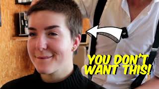 Buzz Cut Transformation Shes Growing it out TUTORIAL  Womens Barbershop HFDZK [upl. by Gilly676]