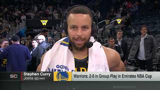 We havent done anything yet  Steph Curry after 102 start amp win vs Grizzlies  SportsCenter [upl. by Sielen]