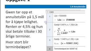 1 8a annuitetslån [upl. by Noiraa]