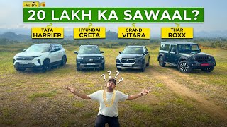 Thar Roxx Vs Harrier Vs Creta Vs Grand Vitara Comparison  Gagan Choudhary [upl. by Ettezyl]