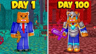 I Survived 100 Days In The Minecraft Nether [upl. by Eduino]