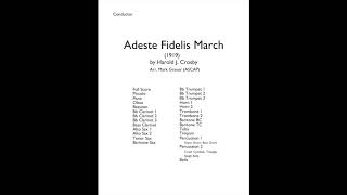 Adeste Fidelis March 1919 by Harold J Crosby  Arr Mark Grauer ASCAP [upl. by Bodkin]