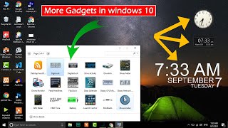 how to clock on windows 10 desktop  set clock widget windows 10  Amazing trick [upl. by Ameen]