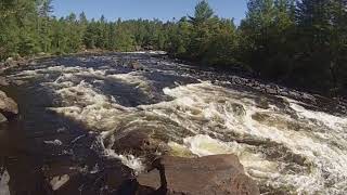 Crooked Chute Rapids below the Chute Petawawa River Algonquin Park [upl. by Younger]