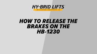 How to Release the Brakes on the HB1230 [upl. by Nettirb]