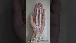 seed bead earrings with beaded fringes tutorial beading [upl. by Enerak]