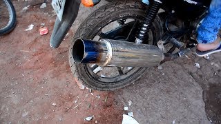 Yamaha YBR 125 Modified Exhauster Sound Test [upl. by Anaerol]