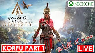 Assassins Creed Odyssey Live Stream  Korfu Questing Part 1 [upl. by Enomyar]