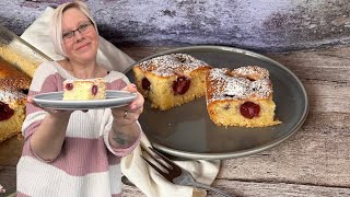 Ruckzuck Rezept „ungarischer Kirschkuchen“ 🍒🥰  Thermomix®  TM5®  TM6® [upl. by Aierbma]