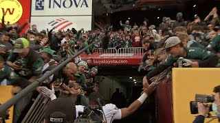 VIDEO Railing collapses at FedEx Field as Eagles Jalen Hurts leaves the field [upl. by Aber]