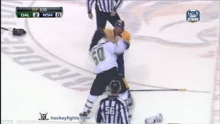 Antoine Roussel vs Rich Clune Apr 12 2013 [upl. by Aliek615]