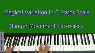 Piano Finger Excercise in C Major Scale  Finger Variations  Piano tutorial  Chords Progression [upl. by Atikahc]