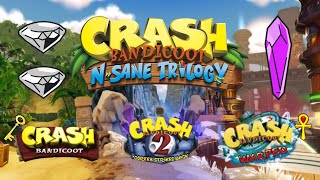 Crash Bandicoot N Sane Trilogy  Full Game  All Gems  311 [upl. by Nyllewell252]