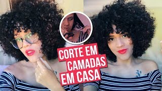 CORTE de cabelo CACHEADO CURTO EM CASA [upl. by Kaylee]